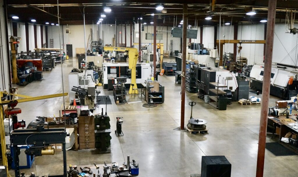 Interior of Brucher Machining (shop floor)